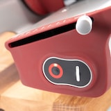 thumbnail of Berkel Home Line 250 Plus rot MATT mit handgefertigtem Einlegebrett aus Fassholz