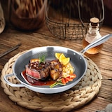 thumbnail of METRO PROFESSIONAL Padella a tre strati, acciaio inox, adatta all'induzione, Ø 36 cm, struttura a nido d'ape, rivestimento antiaderente