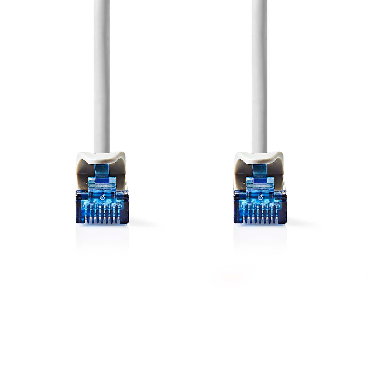 Nedis CAT6a-Netzwerkkabel - S/FTP - RJ45 Stecker - RJ45 Stecker - 3.00 m - Snagless - Rund - LSZH - Grau - Label