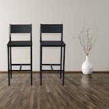 thumbnail of Set 2 Sgabelli colore NERO Mod. LIGNANO moderni e comodi seduta altezza 67 cm by Yelloo