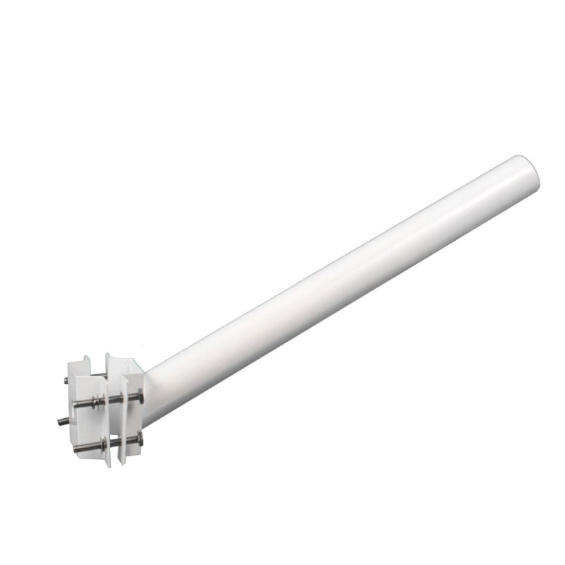 Suporte para iluminação pública LED para parede e poste, diâmetro exterior 47mm, branco (com parafusos)