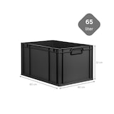 thumbnail of PROREGAL SparSet 10x Eurobox NextGen Color, HxBxT 32x40x60cm, 65 Liter, Griffe schwarz zu, Schwarz, Eurobehälter, Transportbehälter