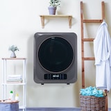 thumbnail of Wäschetrockner 3 kg bis 4 kg 850 W mit 6 Programmen Überhitzungsschutz Wandmontage in Grau 35x25x70cm für effiziente Trocknung, platzsparende Nutzung