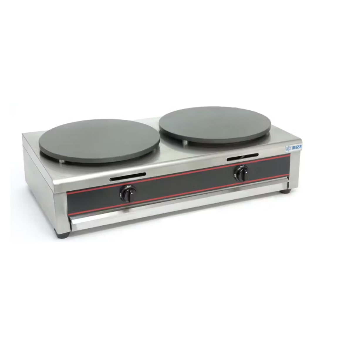 Gasfrit- Crepera doble a gas Sobremesa | Crepera Industrial para Hostelería de Calentamiento Rápido para un Cocinado Profesional