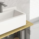 thumbnail of kleankin mueble bajo lavabo mueble de lavabo con pie con 2 puertas y estante ajustable sin lavabo 60x30x60 cm blanco