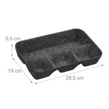 thumbnail of Relaxdays Schubladen Organizer Filz, Ordnungssystem Schreibtisch, HBT 5,5 x 29,5 x 19 cm, 4 Fächer, Filzkorb, dunkelgrau