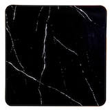 thumbnail of Vacchetti Top tavolo in pietra sinterizzata effetto marmo nero quadro con bordo oro cm80x80x3