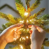 thumbnail of LED Baummantel Draht Lichterkette Baumbeleuchtung 12 Stränge 408LED 1,8m Timer