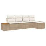 thumbnail of vidaXL Garten-Sofa-Set 5 pcs Beige und Creme 184 x 62 x 85 cm