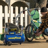 thumbnail of Goodyear - Compresor Eléctrico Portátil 24L con Kit 5 Accesorios, 2HP (1.5kW) Motor de Inducción, 8 bares, 165 l/min, Silencioso
