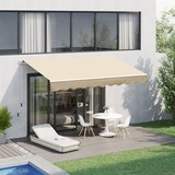 thumbnail of Toldo Manual Retráctil Plegable con Manivela 295x245 cm Toldo Enrollable Aluminio Protección Solar para Ventanas Puertas Balcón Terraza Exterior