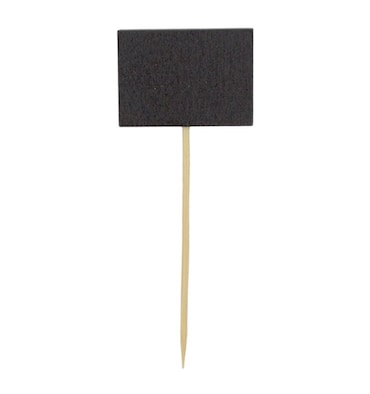 MONOUSO - Pinchos de Bambú con Pizarra 3,5x2,5x9cm (100 Uds)