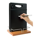 thumbnail of Securit® Tischbutler, inkl. Kreidemarker - lackierte Holzbasis, Metallgestell, Menühalter, Gummibänder, Griff