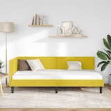 thumbnail of vidaXL Eckbettgestell mit Kopfteil Gelb 90 cm x 190 cm Samt
