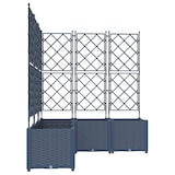 thumbnail of vidaXL Gartenpflanzer mit Gitter 5 pcs Grau 120 x 120 x 143 cm PP
