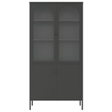 thumbnail of vidaXL Highboard Schwarz 90x40x180 cm Glas und Stahl