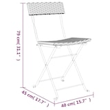 thumbnail of vidaXL 3-tlg. Bistro-Set Klappbar Schwarz Poly Rattan
