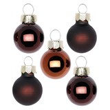 thumbnail of 25 Weihnachtskugeln 2cm Glas Christbaumkugeln Weihnachtsbaumkugeln dunkelbraun