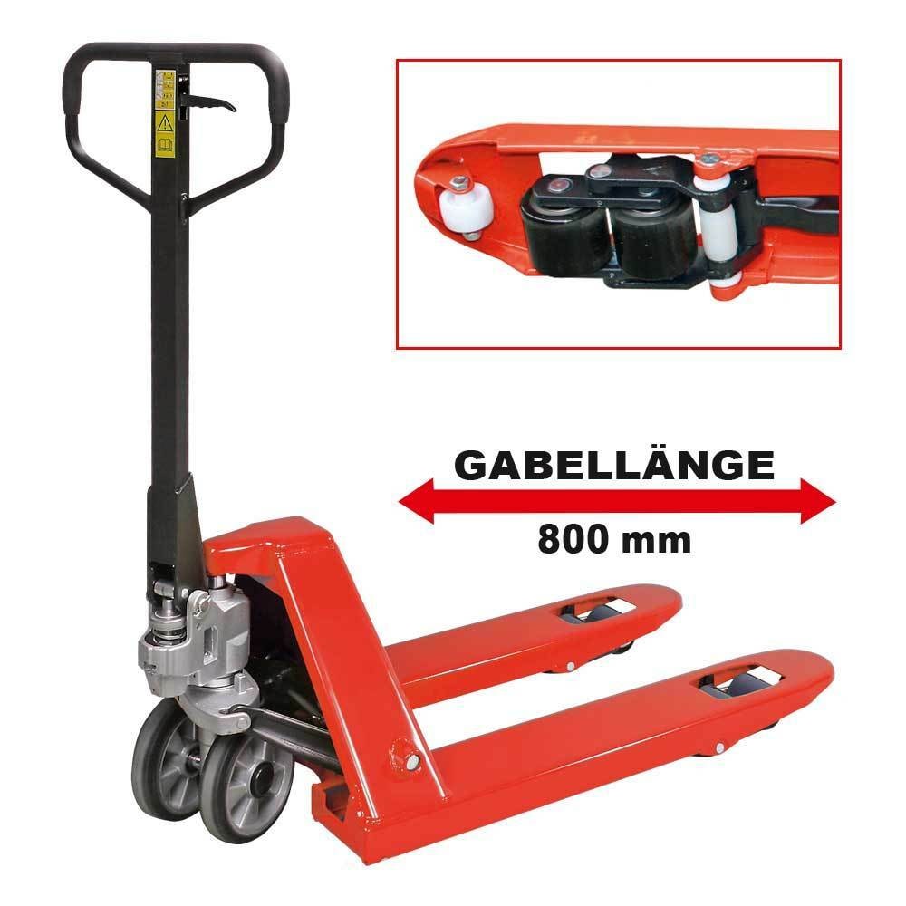 Gabelhubwagen, Gabellänge 800 mm, LxBxH 1200x540x1200 mm, Tragkraft 2500 kg