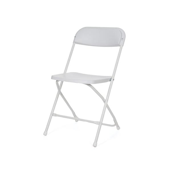 Silla plegable, resistente al clima, máx. 120 kg, blanco