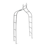 thumbnail of Relaxdays Rosenbogen Metall, wetterfest, romantischer Rankenbogen, Deko-Spitzen, HxBxT 255 x 140 x 38 cm, dunkelgrün