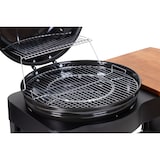 thumbnail of Tarrington House Barbecue a carbonella Calgary, superficie cottura Ø 54 cm, ripiano laterale e inferiore, con ruote, acciaio/legno di eucalipto, nero