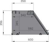 thumbnail of Skyrainbow SNACK-Line, Kalte Theke, 6x GN1/1, Granit rosa-grau, 223x82x85.5 Glasaufbau Klarglas ohne Zwischenablage, H=396mm