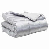 thumbnail of vidaXL Winterbettdecke Silber 220 x 200 cm Satin und Mikrofaser