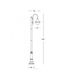thumbnail of Palo Da Esterno H230Cm Lampara Alluminio E Termoplastica Nero 1 Luce E27