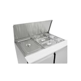 thumbnail of Mesa refrigerada para preparación de ensalada, 2 puertas, tapa abatible, acero inoxidable, 85x90x70 cm, GN1/1, 240 L, EASYLINE 10017 Vaiotec