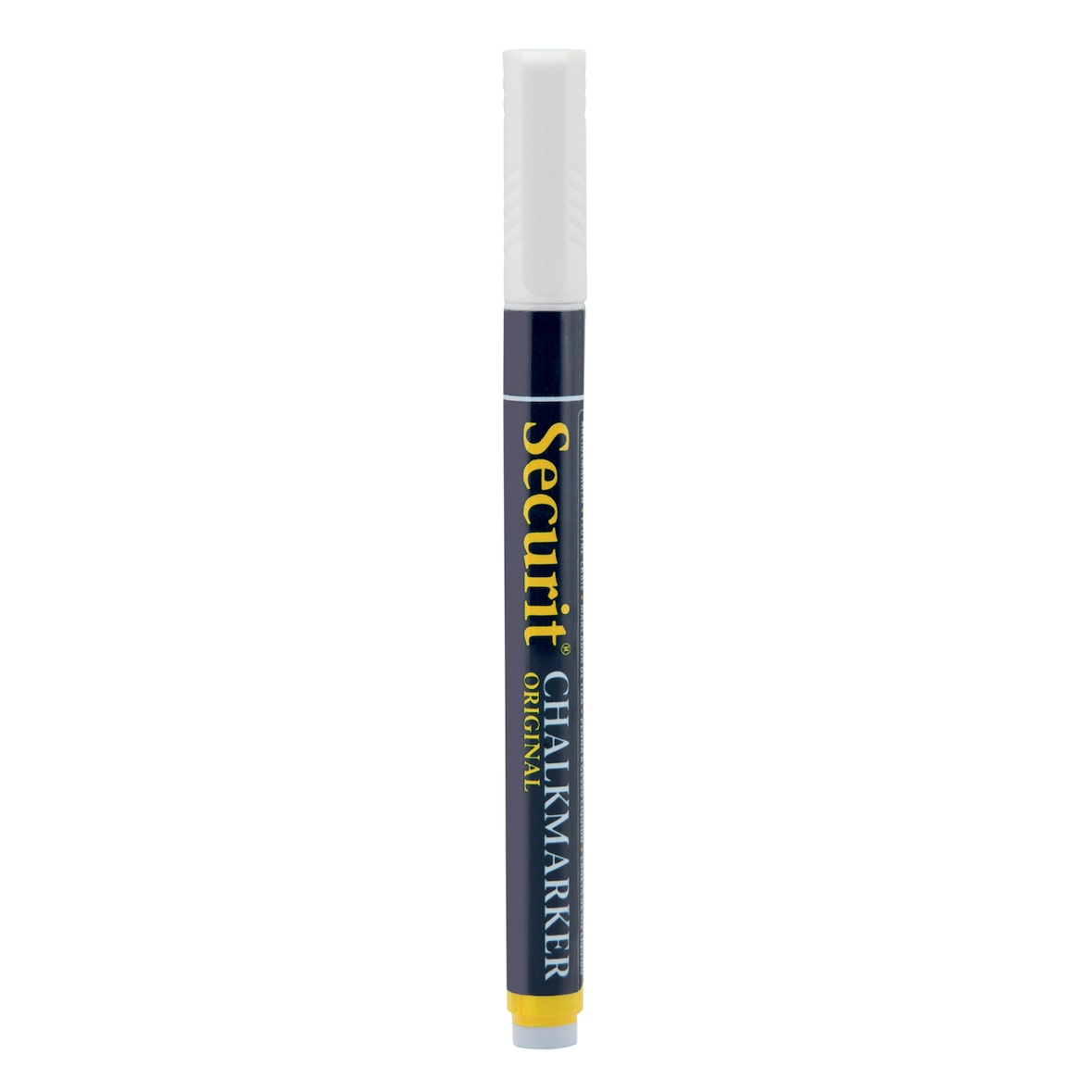 Securit® Feutre-craie à encre liquide - Blanc - Taille de mine 1-2mm obus