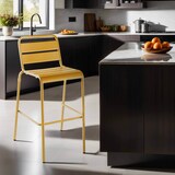 thumbnail of Hochstuhl aus gelbem Metall