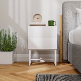 thumbnail of HOMCOM Comodino Moderno a 2 Cassetti con Apertura a Pressione Bianco