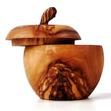 thumbnail of Dose in Apfelform aus Olivenholz 10 cm