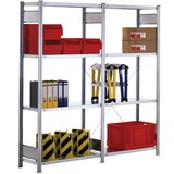 thumbnail of PROREGAL Fachbodenregal FALKE | Light-Duty | Grundregal | HxBxT 180x87x30cm | 4 Ebenen | Fachlast 150kg | Einseitig nutzbar | Verzinkt