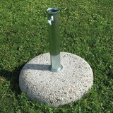 thumbnail of BS COM Base ombrellone palo centrale kg 55 con tubo diametro 58 mm in acciaio cemento 50x50x8 cm Grigio