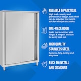 thumbnail of Royal Catering Armario para vajilla de acero inoxidable - 120 x 70 x 180 cm -