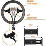 thumbnail of Aro de Luz 33cm 13" de diámetro con Trípode Regulable, 55 cm hasta 200cm