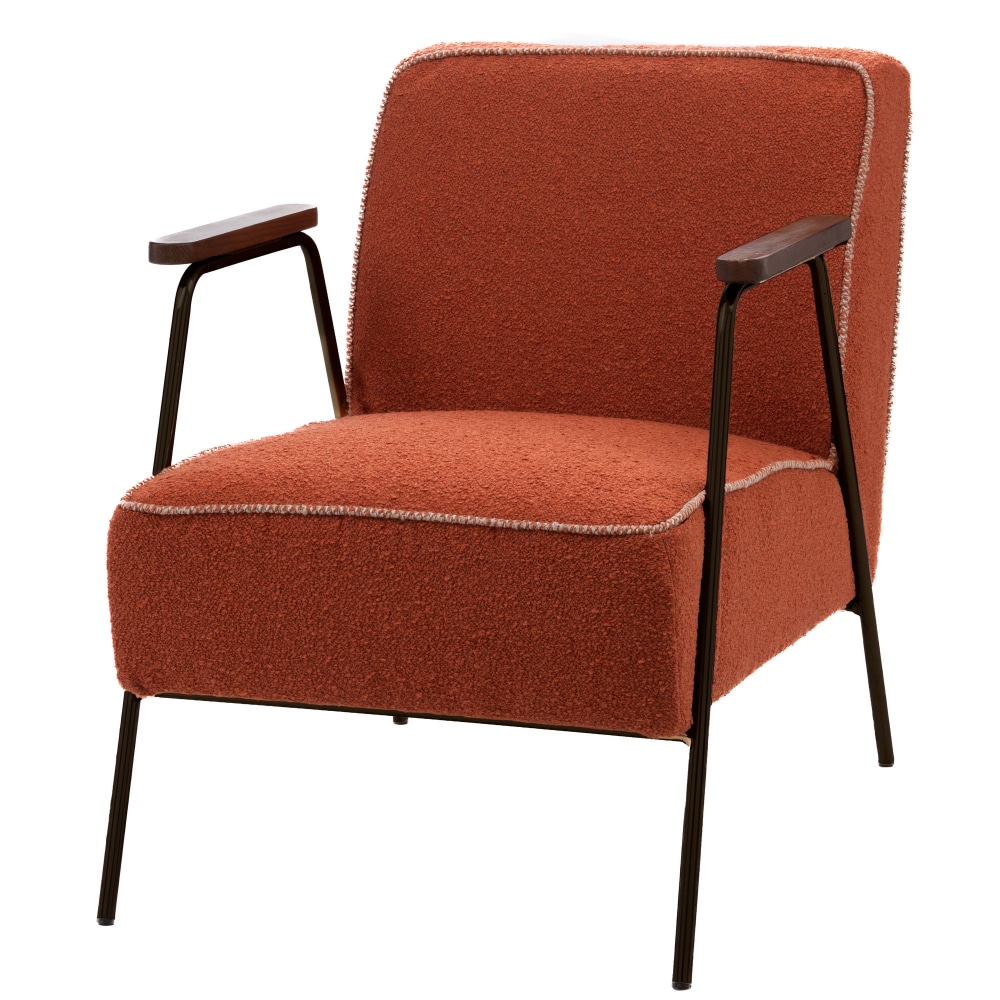 Fauteuil Huggy uni orange -  Autre Tissu Amadeus 60x76 cm