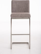 thumbnail of Barhocker COBAS - Stoff Grau 42x48x104 cm | Barstuhl Mit Lehne Tresenhocker Tresenstuhl Kneipenhocker Kneipenstuhl