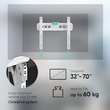 thumbnail of ONKRON Appendi TV a Muro per 32-70", fino a 60 kg, Inclinabile, VESA 75x75 - 400x400, Supporto TV Parete TM5-W Bianco