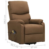 thumbnail of vidaXL Massagesessel mit Aufstehhilfe Taupe Stoff