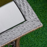 thumbnail of Outsunny Conjunto de 4 Muebles de Jardín de Ratán PE Sillón Sofá Doble y Mesa de Café con Cojines Lavable para Exterior Terraza Patio Marrón y Caqui