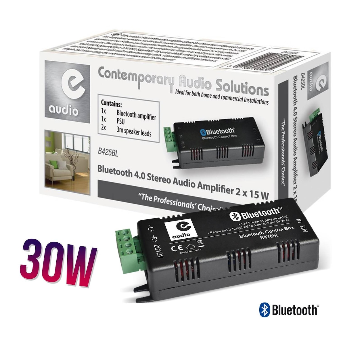 Amplificateur Bluetooth e-audio haut-parleur de plafond B426BL
