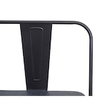 thumbnail of Banco 2 plazas HWC-H10, banco armario dos plazas banco comedor diseño industrial vintage imitación cuero ~ negro-gris