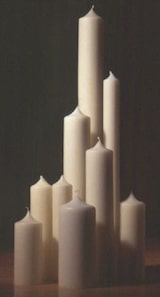 thumbnail of Altarkerze Elfenbein 500 x 100 mm, 1 Stück, Kerze mit Dornbohrung