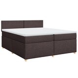 thumbnail of vidaXL Boxspringbett mit Matratze Dunkelbraun 200x200 cm Stoff