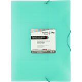 thumbnail of Conjunto de 6 pastas com elásticos em polipropileno, cor menta