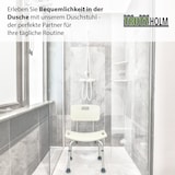 thumbnail of Duschstuhl mit Rückenlehne 8 fach höhenverstellbar 39-53cm Anti Rutsch Sitzfläche