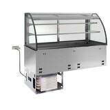 thumbnail of Vetrina refrigerata da incasso KBS aperta al cliente 1455 x 700 x 1190 mm GN 4/1 costruzione in vetro